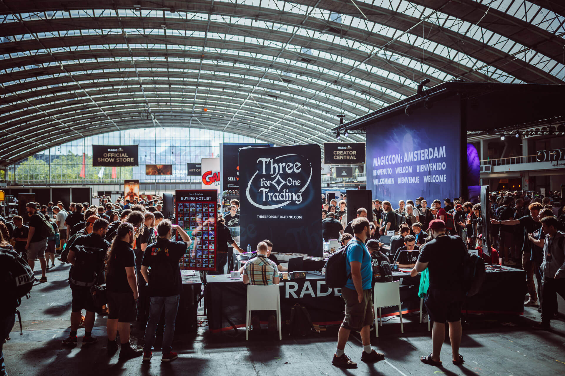 Three for One Trading Event Booth at MagicCon Amsterdam 2024